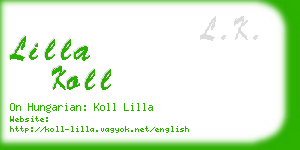 lilla koll business card